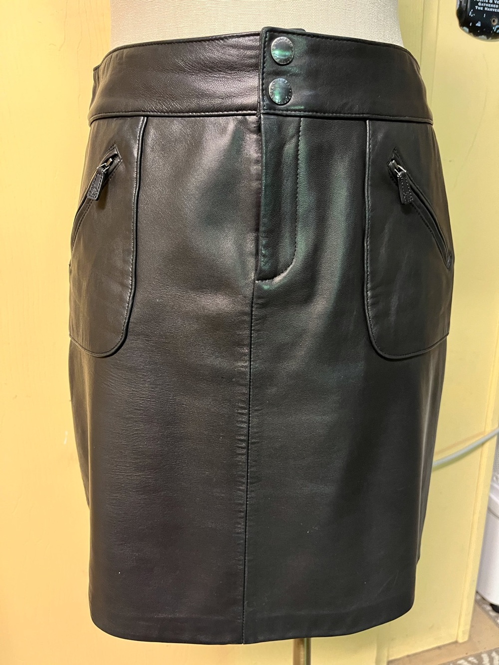 Lauren Ralph Lauren genuine leather skirt - size 6